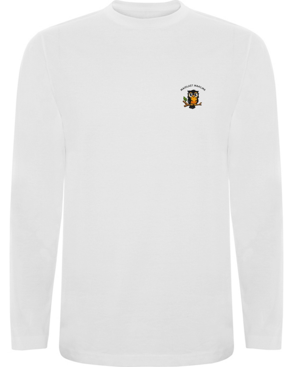 Unisex pikkade varrukatega särk, valge