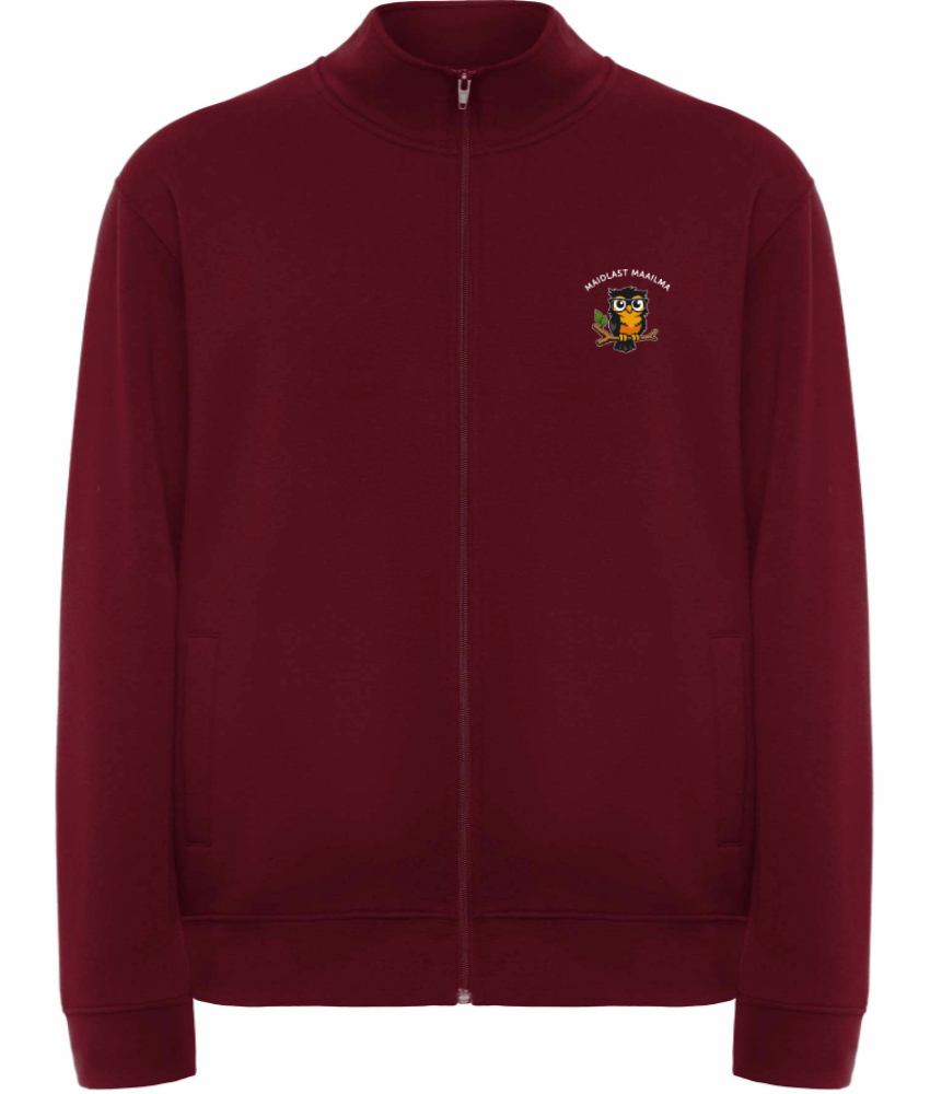 Unisex lukuga jakk, bordoo